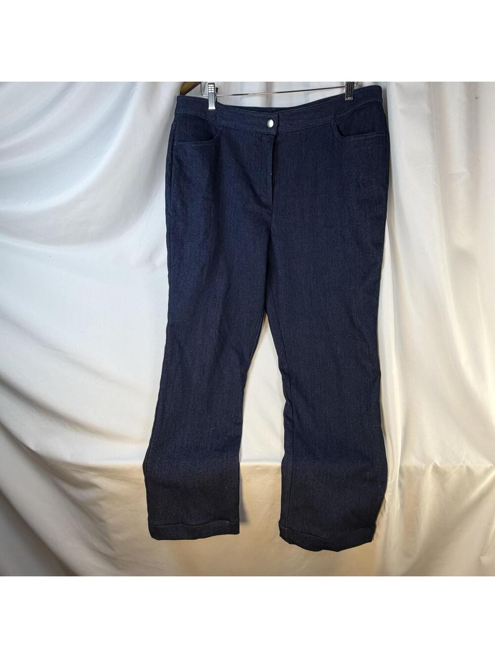 Doncaster Collection Jeans Women's Size 16 Blue Straight Leg Denim 5-Pocket Dark